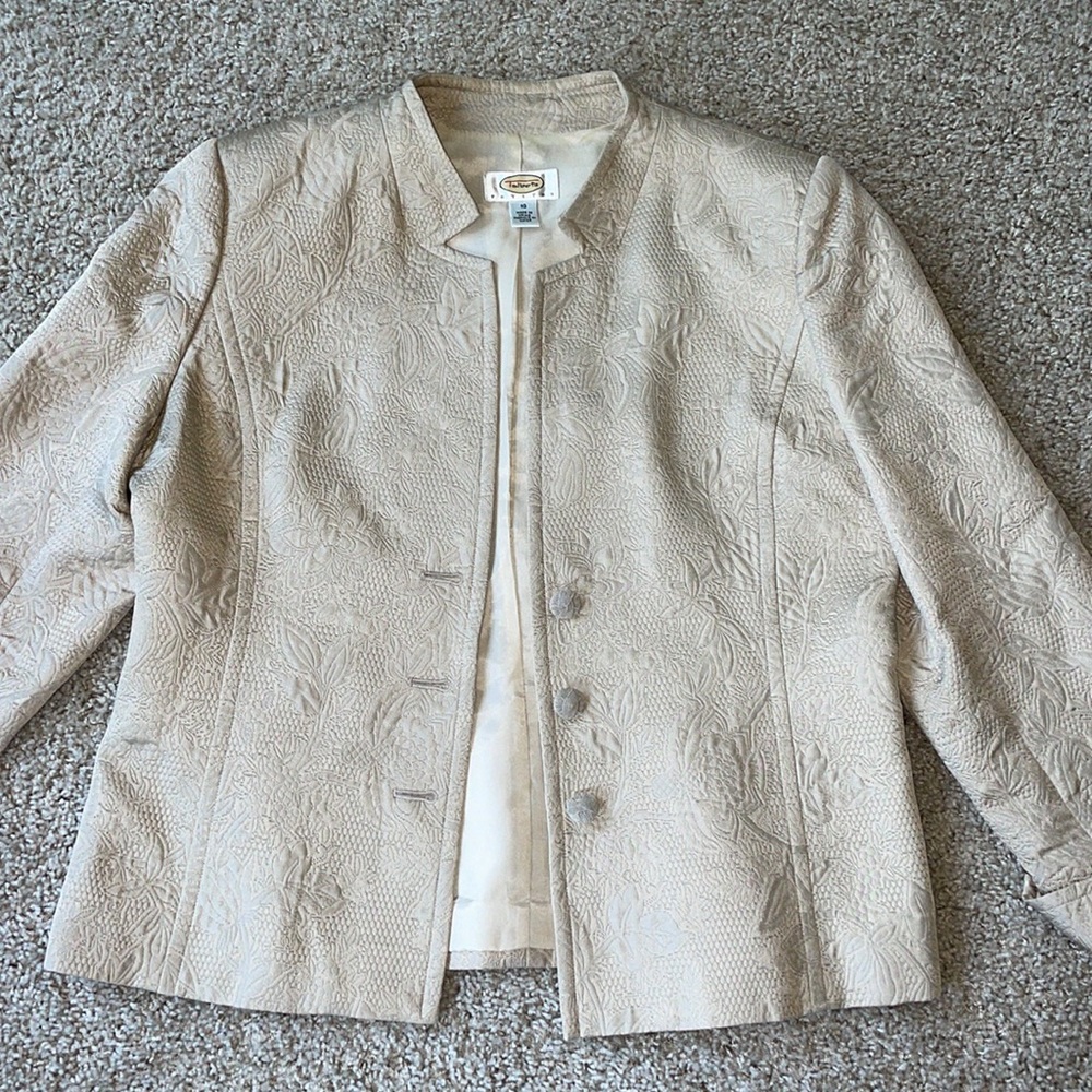Talbots Petites Brocade Pattern Jacket/Blazer- Si… - image 1